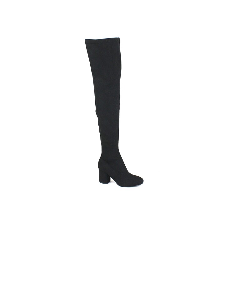 GIOSEPPO 46485 black nero donna stivale ginocchio tessuto elasticizzato tacco lurex