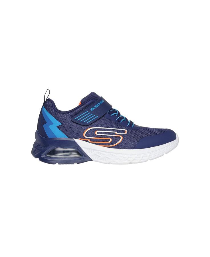 SKECHERS 403932L MICROSPEC NAVY BLUE scarpe sneakers bambino strappo