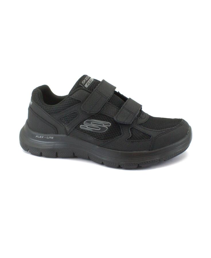SKECHERS 232578 FORTNER black nero scarpe uomo sneakers memory foam strappi
