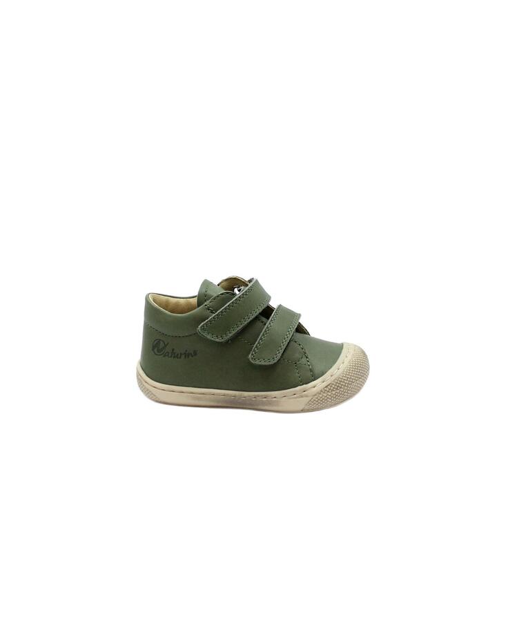 NATURINO COCOON 12904 sage verde oliva scarpe bambino strappi pelle primi passi
