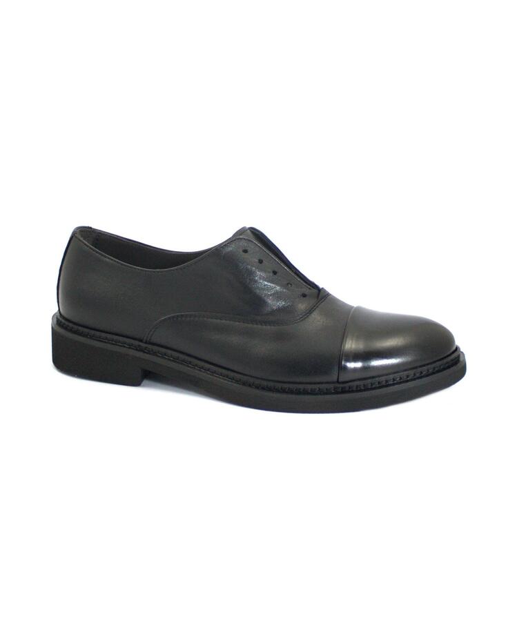 FRANCO FEDELE D597 nero scarpe donna derby francesina elastico lacci puntale
