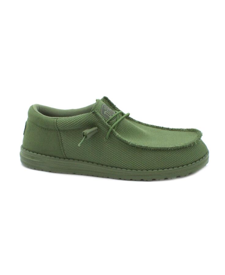HEY DUDE WALLY FUNK MONO forest verde scarpe uomo sneakers lacci cotone traspiranti