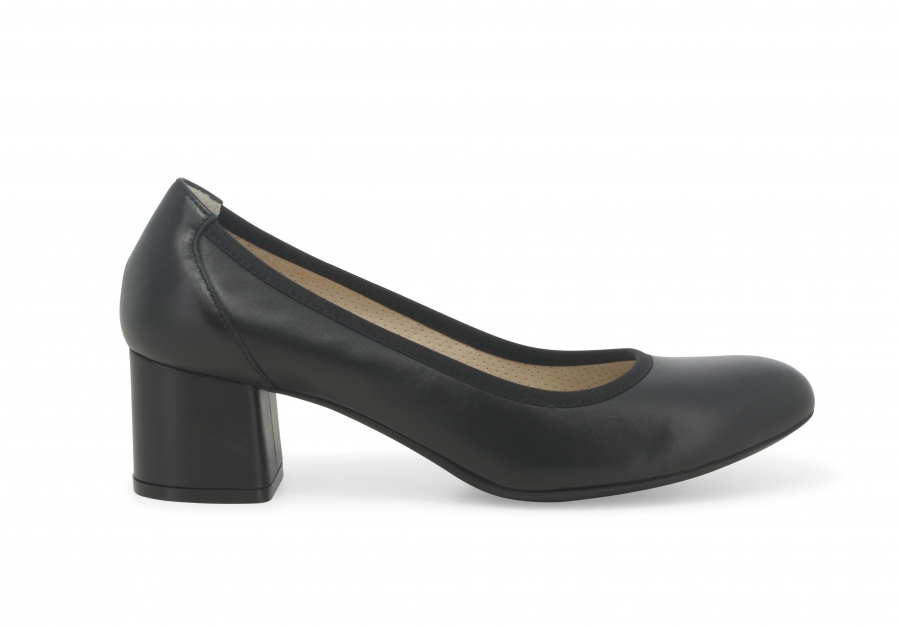 Décolleté donna in pelle nero d100z