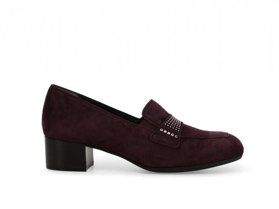 Mocassino donna in camoscio bordo x5345z