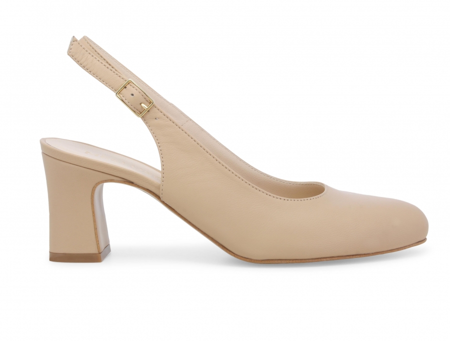 Décolleté donna in pelle nude x516z