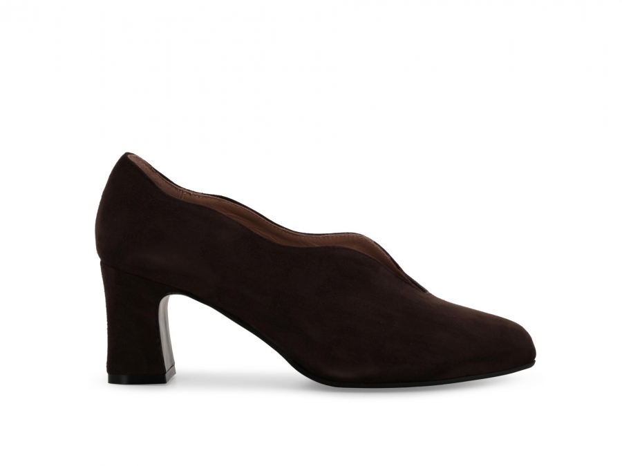 Décolleté donna in camoscio marrone x5222z