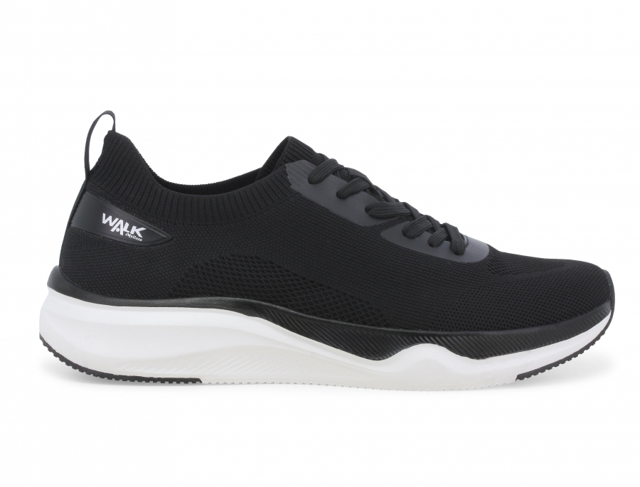 Sneakers uomo in tessuto elastico nero u93400