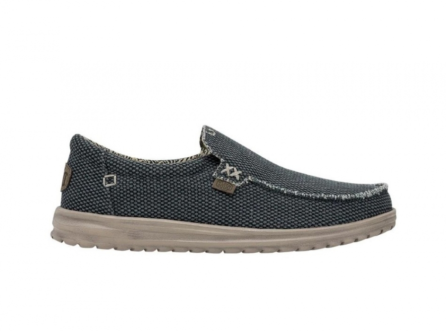 HEY DUDE vegan MIKKA Braided deep blue Scarpe Uomo slip on mocassini cotone bio estive traspiranti