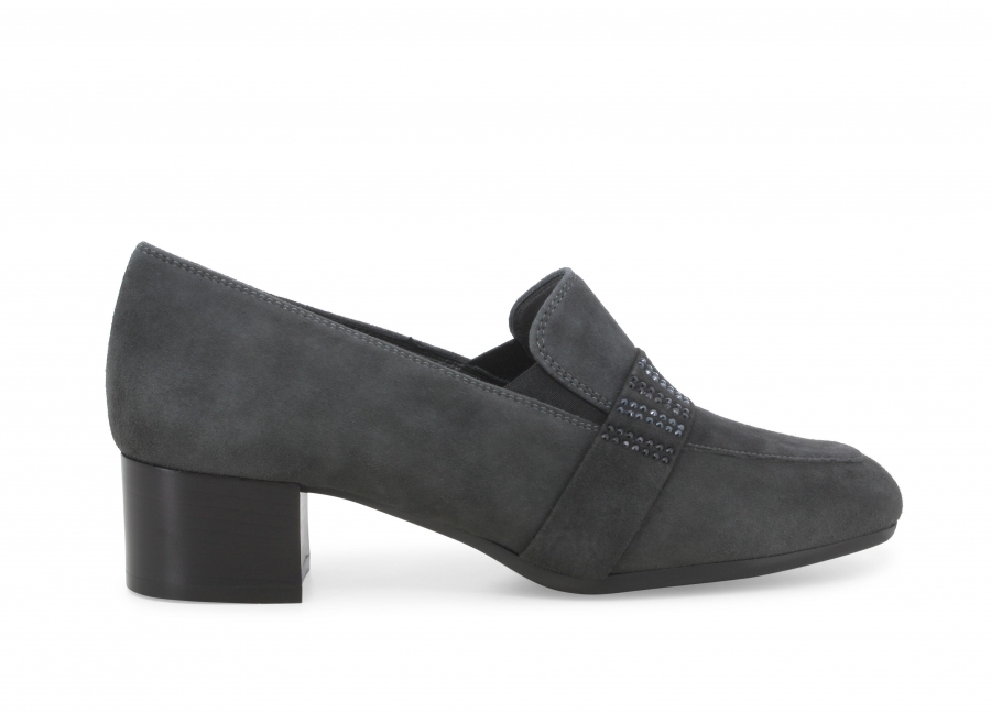 Mocassino donna in camoscio grigio x5320w