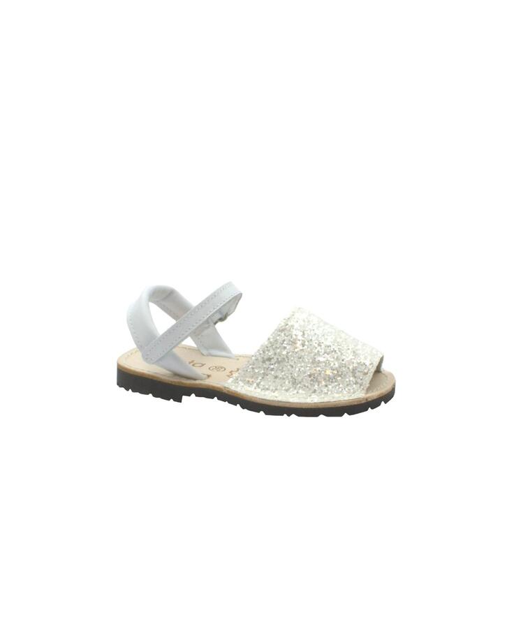 CIENTA 1041014 05 25/34 blanco scarpe sandali bambina minorchine strappo pelle glitter