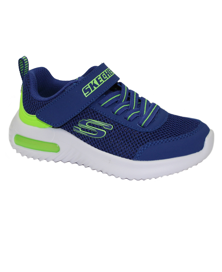 SKECHERS 403748L BOUNDER TECH blue/lime scarpe bambino sneakers strappo lavabili elastico