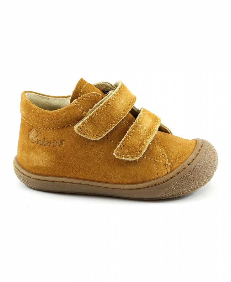 NATURINO COCOON 12904 zucca giallo ocra scarpe bambino camoscio pelle strappi