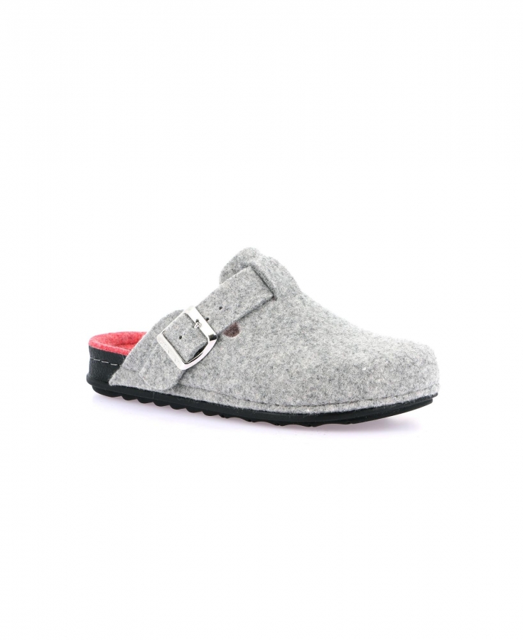 GRUNLAND PILA CI2972 cenere amarena ciabatte donna feltro fibbia