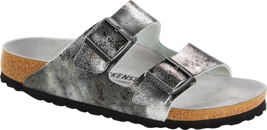Arizona vintage metall. gray silver, Suede Leather