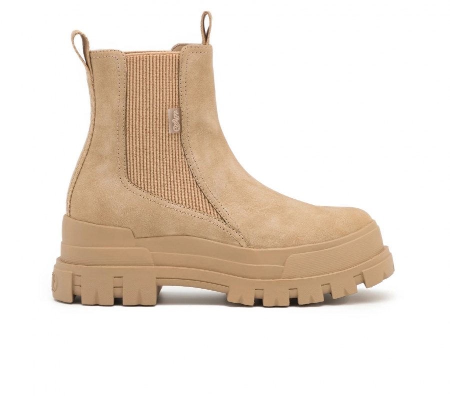 BUFFALO vegan ASPHA CHELSEA MID Scarpone beatles vegan suola spessa elastici scarpe vegane