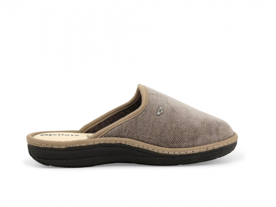 Pantofola uomo in tessuto beige pu172z