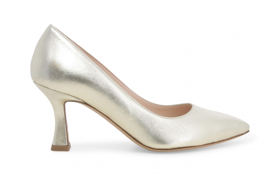 Décolleté donna in pelle platino d160w