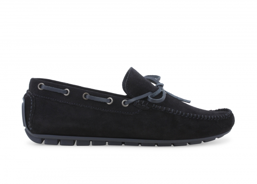 Mocassino uomo drive in camoscio blu notte u16007z