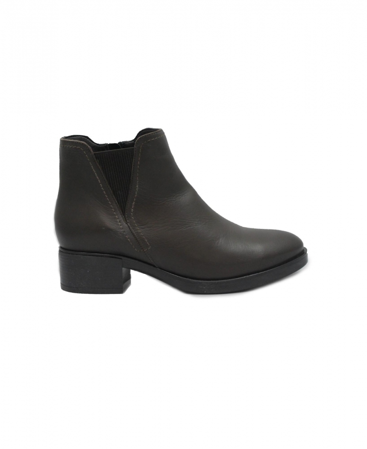 MELLUSO K91863 256706 brown marrone scarpe donna stivaletti pelle tacco zip elastico