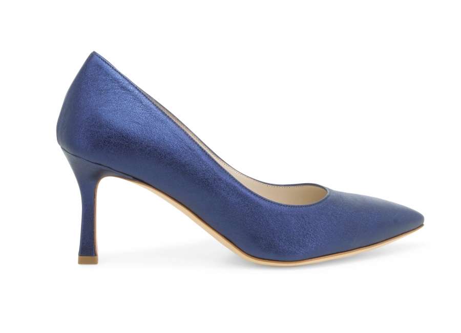 Décolleté donna in pelle blu abyss d160zv