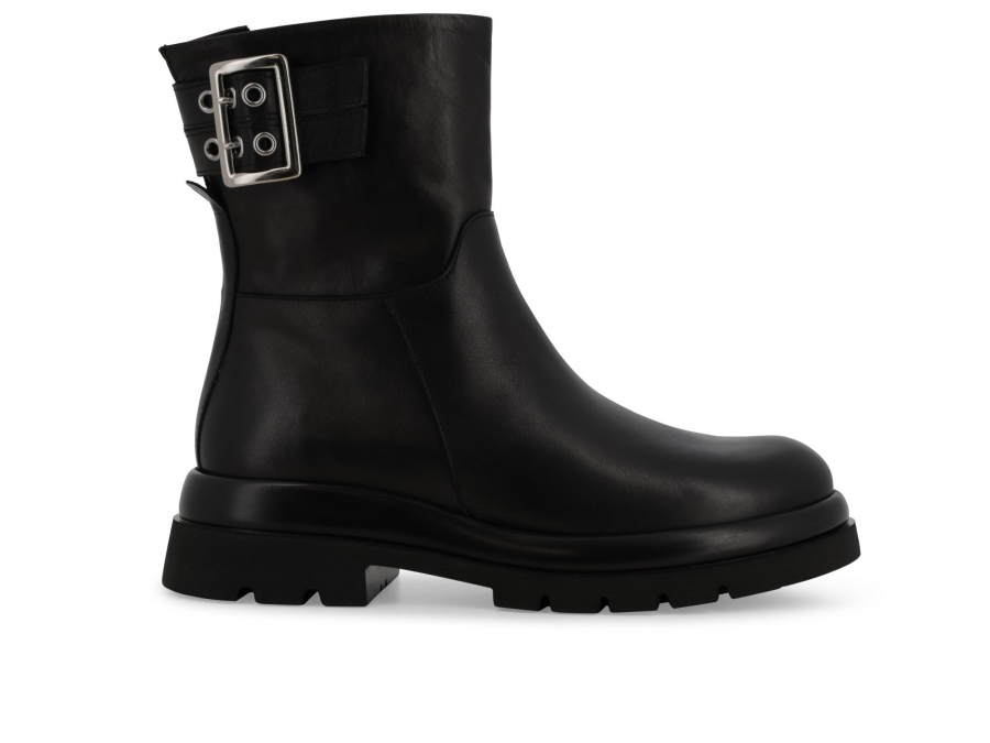 Stivaletto donna in pelle nero r45368z