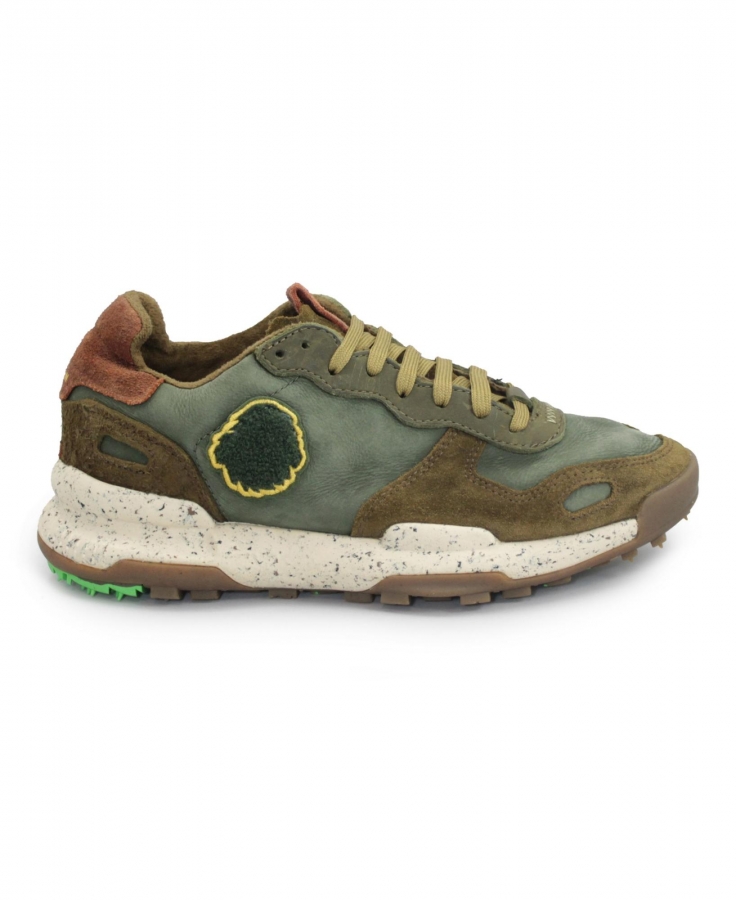 SATORISAN 120091 CHACRONA dark green verde scarpe uomo sneakers lacci pelle