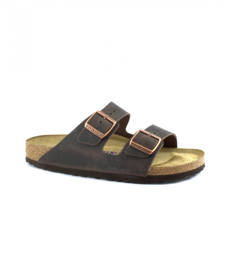 BIRKENSTOCK ARIZONA BS 452763 habana marrone ciabatte uomo fibbie pelle soft