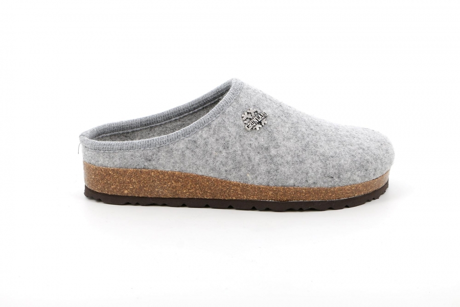 GRUNLAND SARA CB0169 cenere grigio ciabatte donna plantare feltro lana