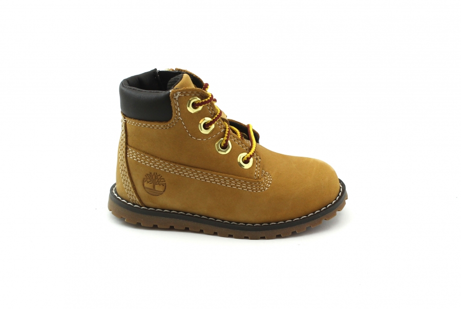 TIMBERLAND A125Q orange scarponcino bambino zip pokey pine 6in