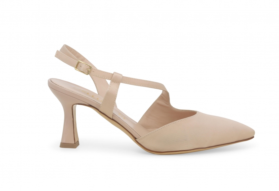 Décolleté donna slingback in pelle rosa contour e1634zv