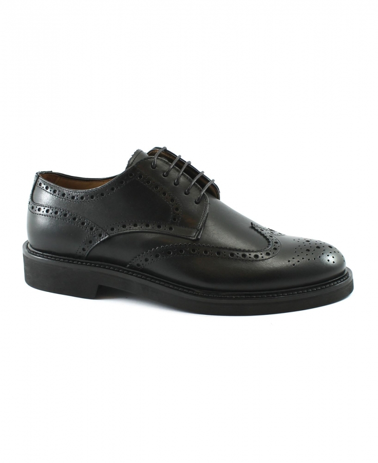 FRANCO FEDELE 2938 nero scarpe uomo derby inglese elegante pelle