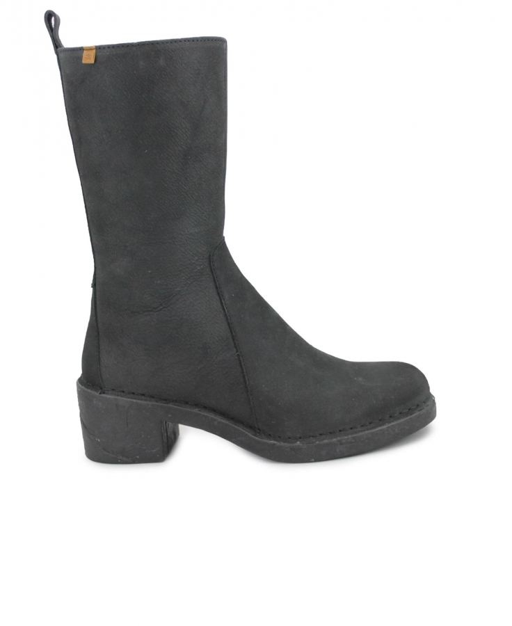 EL NATURALISTA 5562 ticino pleasant black scarpe donna scarponcino stivaletto cerniera pelle nabuck