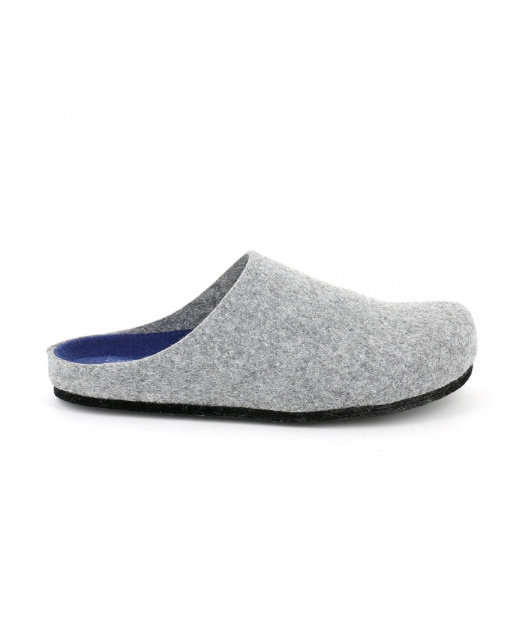 GRUNLAND EURO CB2209 grigio royal ciabatte uomo in feltro di vera lana