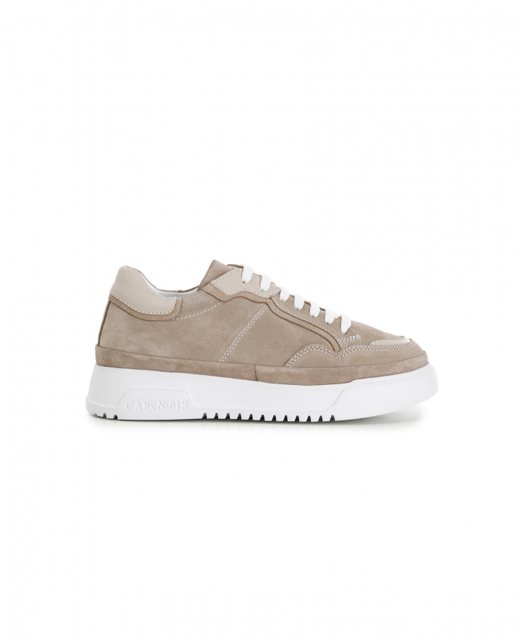 CAFè NOIR DC6002 taupe tortora beige scarpe donna sneakers lacci pelle