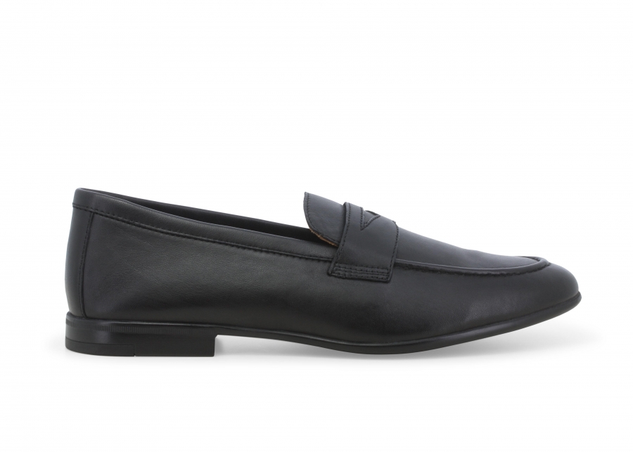 Mocassino uomo in pelle nero u55360z