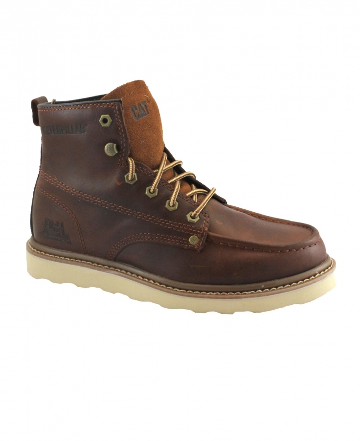 CATERPILLAR P724975 GLENROCK MID brown marrone scarpe uomo scarponcini stivaletto lacci