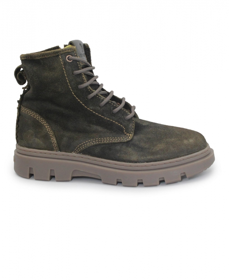 SATORISAN 120108 UNALOME ZIPLACER laurel marrone scarponcino uomo camoscio lacci zip