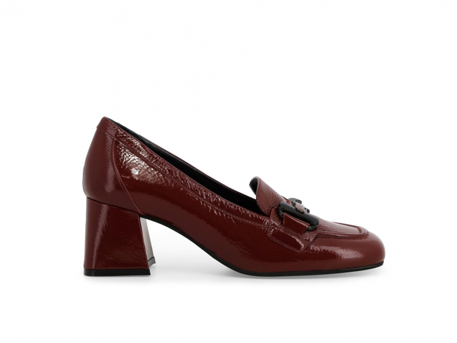Mocassino donna in vernice bordo v5727z
