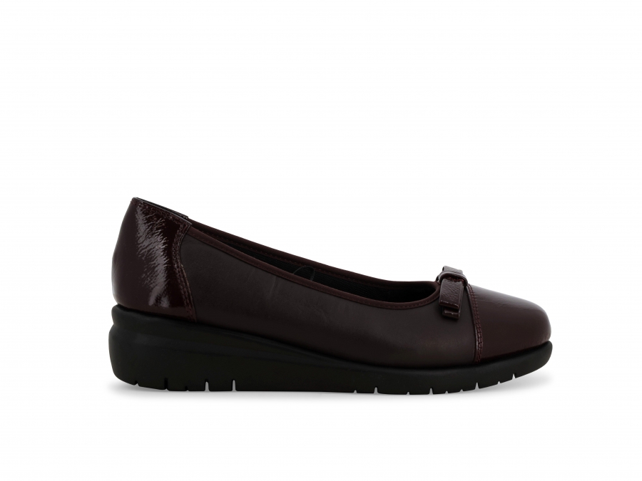 Décolleté donna comodo in pelle bordo k55233z