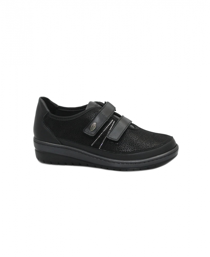 GRUNLAND NILE SC6143 nero scarpe donna comfort strappi pelle