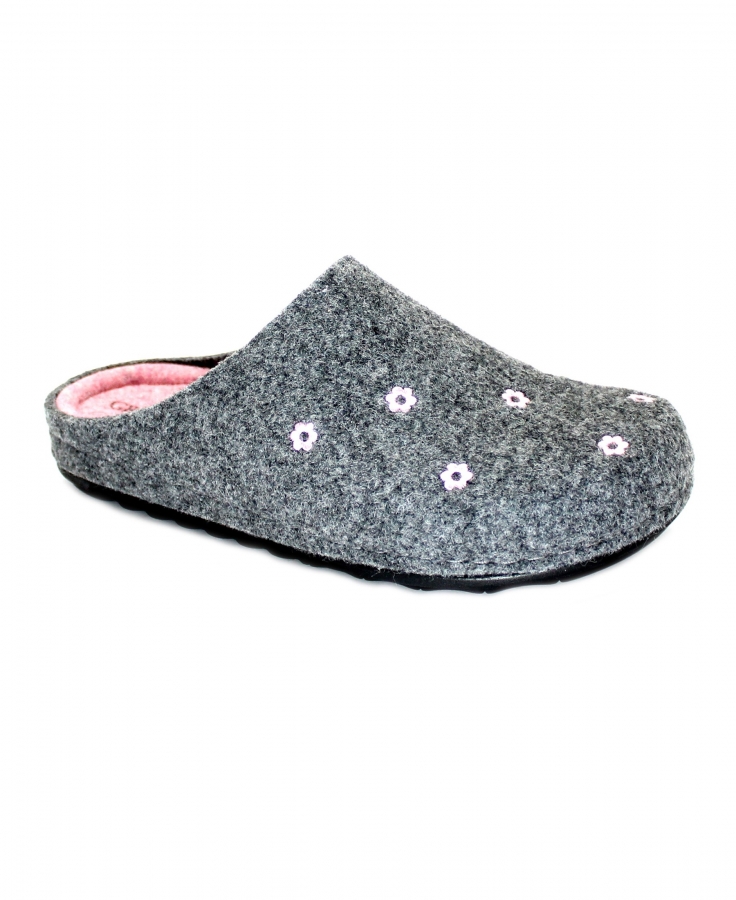 GRUNLAND PILA CI2971 grigio rosa ciabatte donna feltro