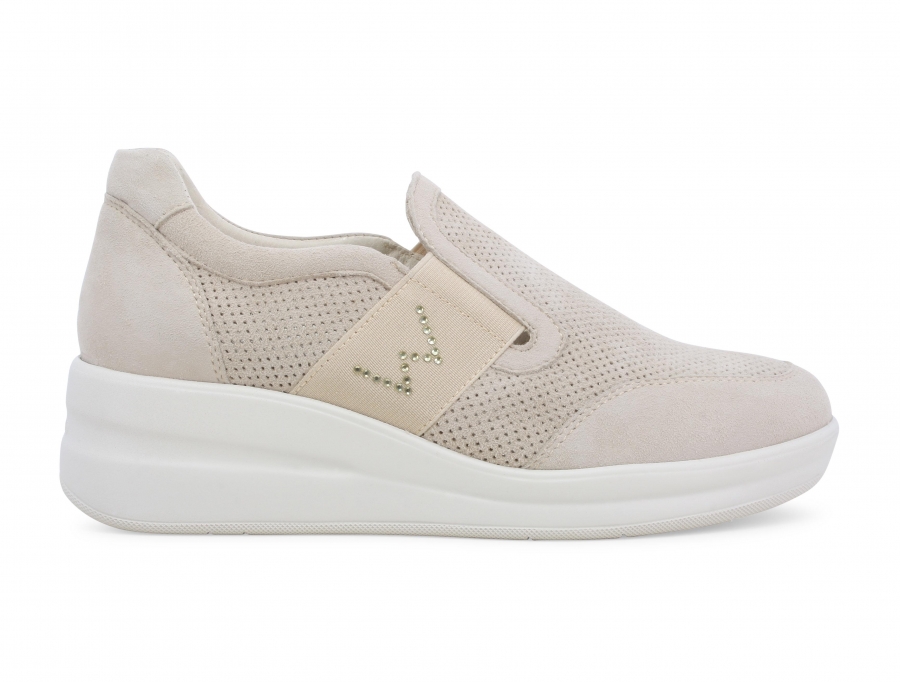 Sneakers donna slip on in camoscio kiss r20255z