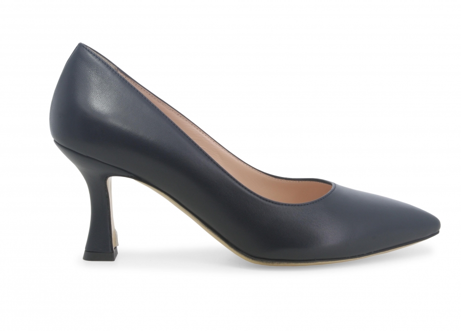 Décolleté donna in pelle blu abyss d160zv