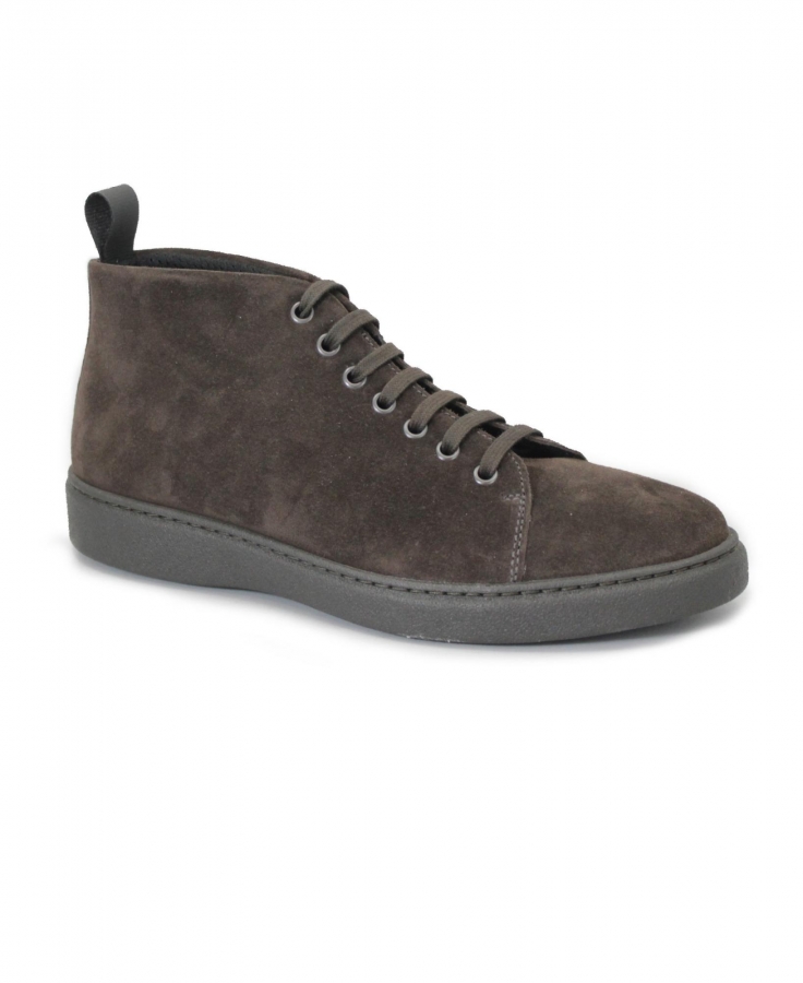 FRAU 19A9 PEPE WAXY marrone testa di moro scarpe uomo mid scarponcino pedula comfort pelle camoscio lacci