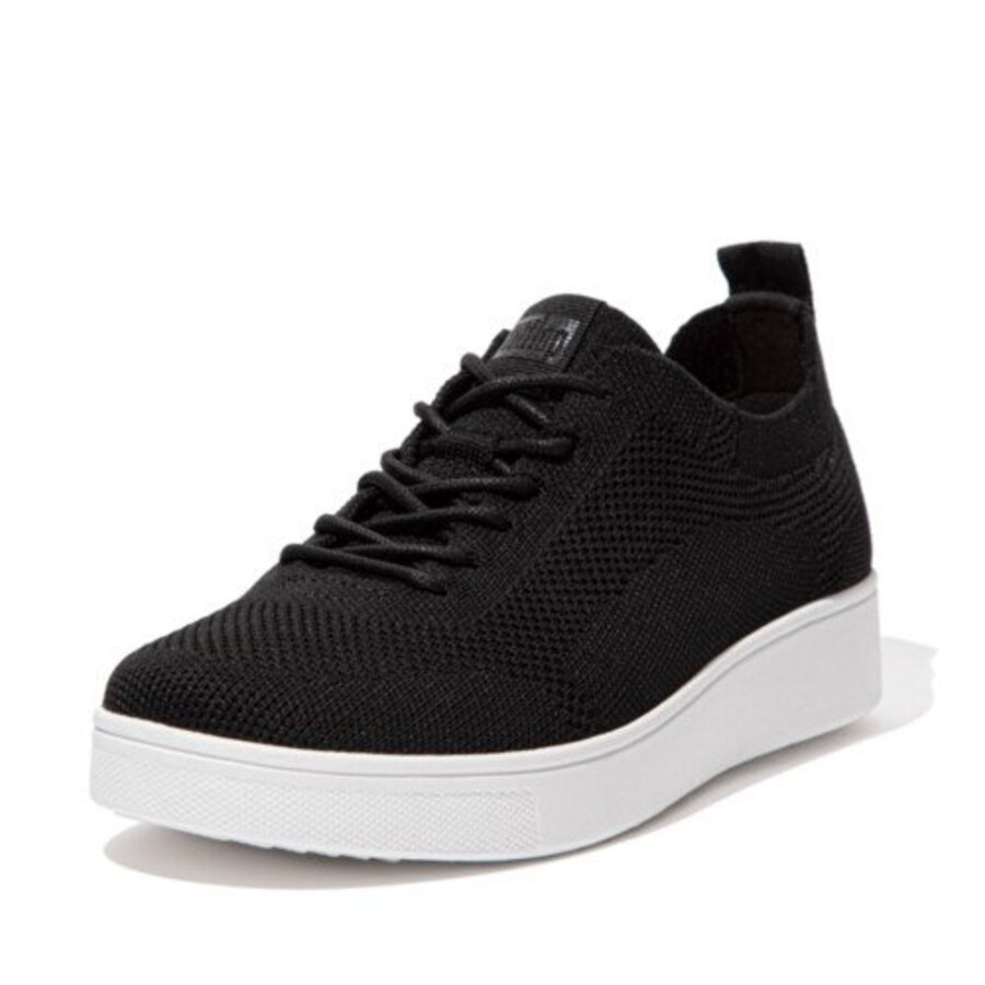 FitFlop RALLY TONAL KNIT SNEAKERS BLACK (size: 36)