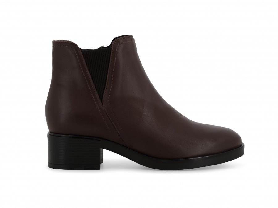 Stivaletto donna in pelle marrone k91863z