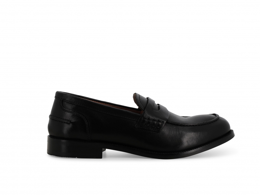 Mocassino donna in pelle nappa nero k36048z