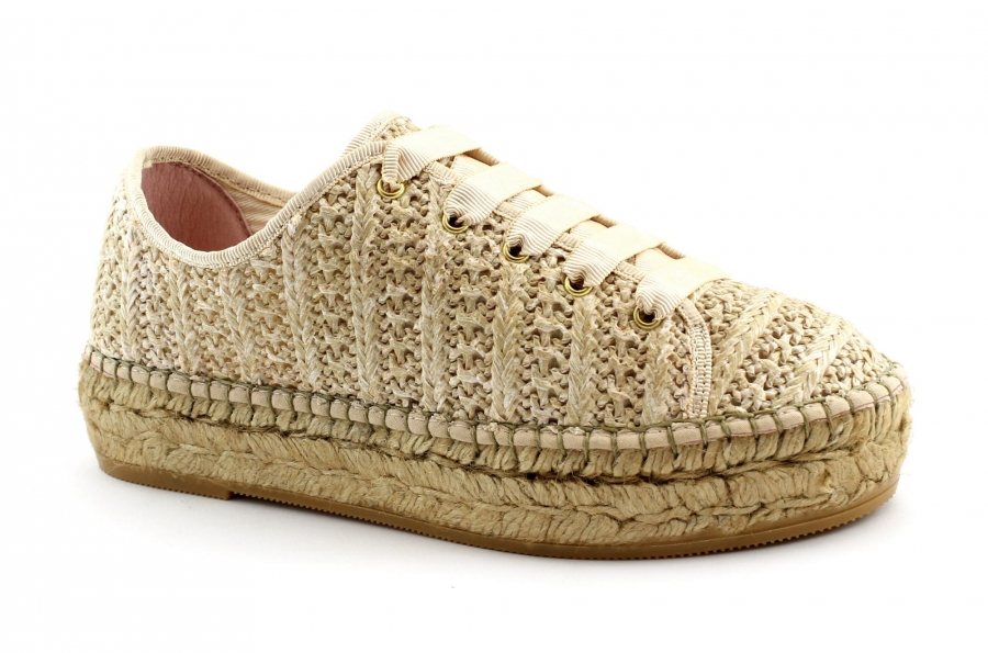 MACARENA PATRI86 taupe beige scarpe donna espadrilles lacci platform