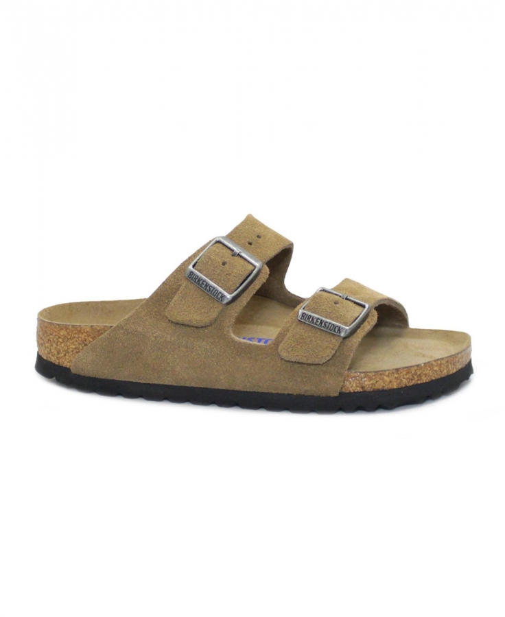 BIRKENSTOCK ARIZONA 1030865 dark tea tonal marrone ciabatte uomo camoscio soft