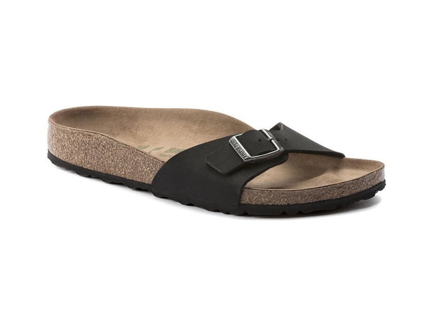 BIRKENSTOCK Madrid Vegan nero Ciabatte Unisex monosfascia fibbia